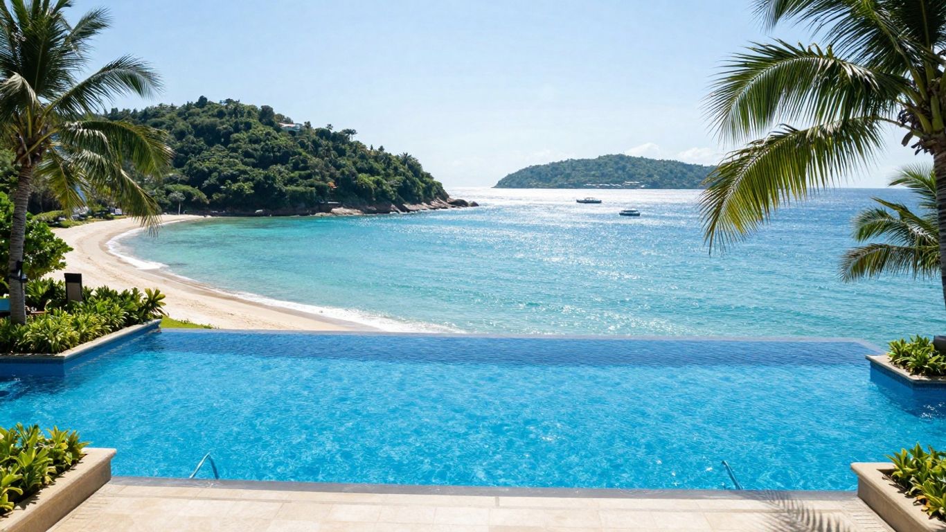 Luxury hotel with infinity pool near Mutiara Airport, Labuan Bajo.