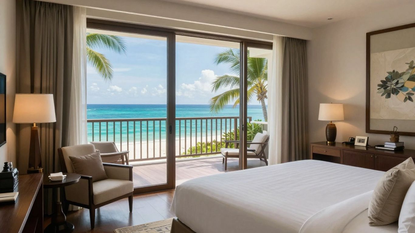 Luxury hotel suite with ocean view in Komodo